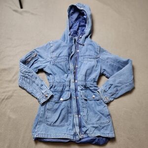 Long denim Chore jacket - mySTYLE Women's Jean Utilliy Jacket